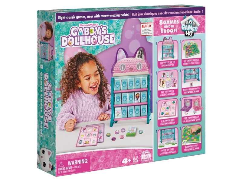 Games Gabby‘S Dollhouse, Spielesammlung Mit Damespiel, Tic-Tac-Toe, Memory, Nix Da, Bingo Und Spielkarten, Brettspiele, Spielzeug, Geschenk, Zubehör