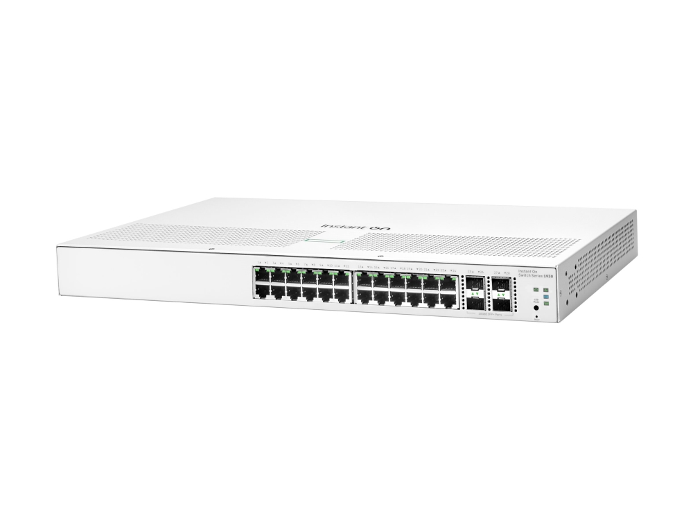 Hpe Networking Instant On 1930 24G 4Sfp/Sfp+ Switch - Switch - L3 - Administreret - 24 X 10/100/1000 + 4 X 1 Gigabit / 10 Gigabit Sfp+ - Monterbar På