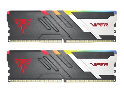 Patriot Memory Viper Venom Rgb, 64 Gb, 2 X 32 Gb, Ddr5, 288-Pin Dimm, Schwarz, Weiß