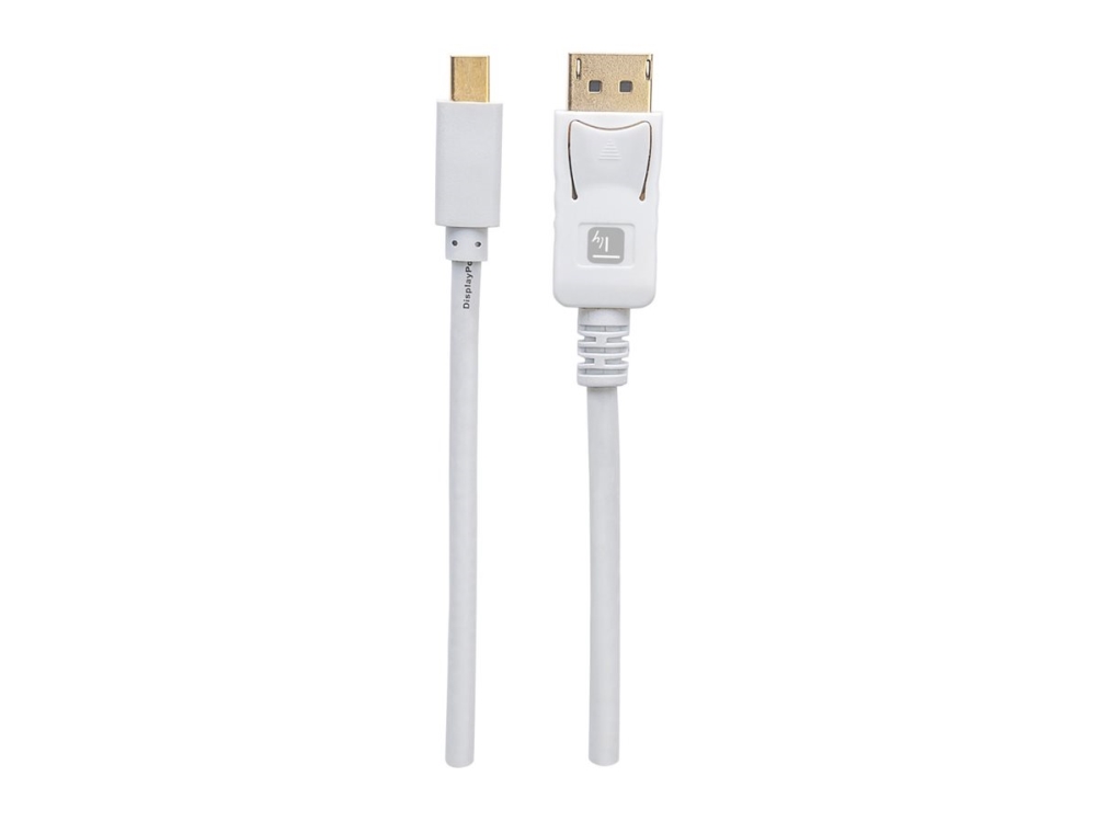 Techly 4K Mini Displayport Stecker Auf Displayport Stecker Kabel 4K 60Hz 2 M Weiß