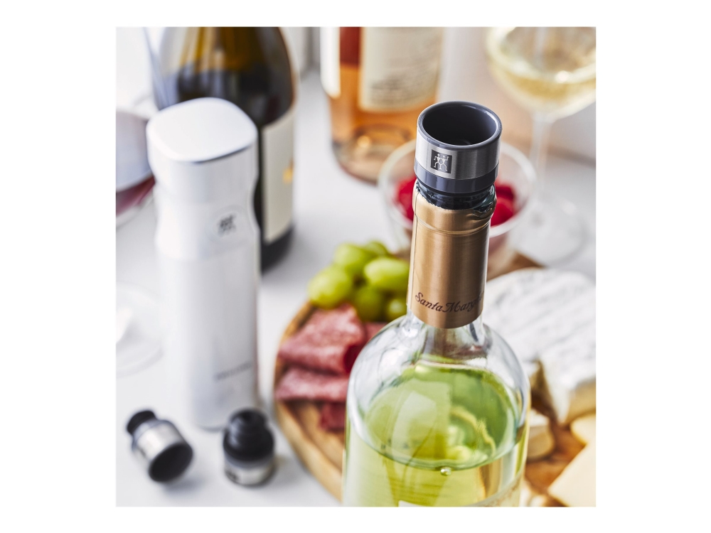 Zwilling Fresh & Save Vacuum Wine Sealer Set, 3-Pcs Grey Grey Line No Plug