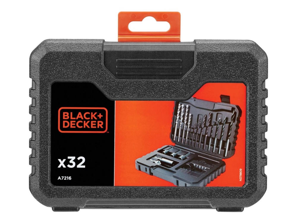 Black & Decker A7216-Xj, Bohrer, Schwarz, Silber, 32 Stück(E)