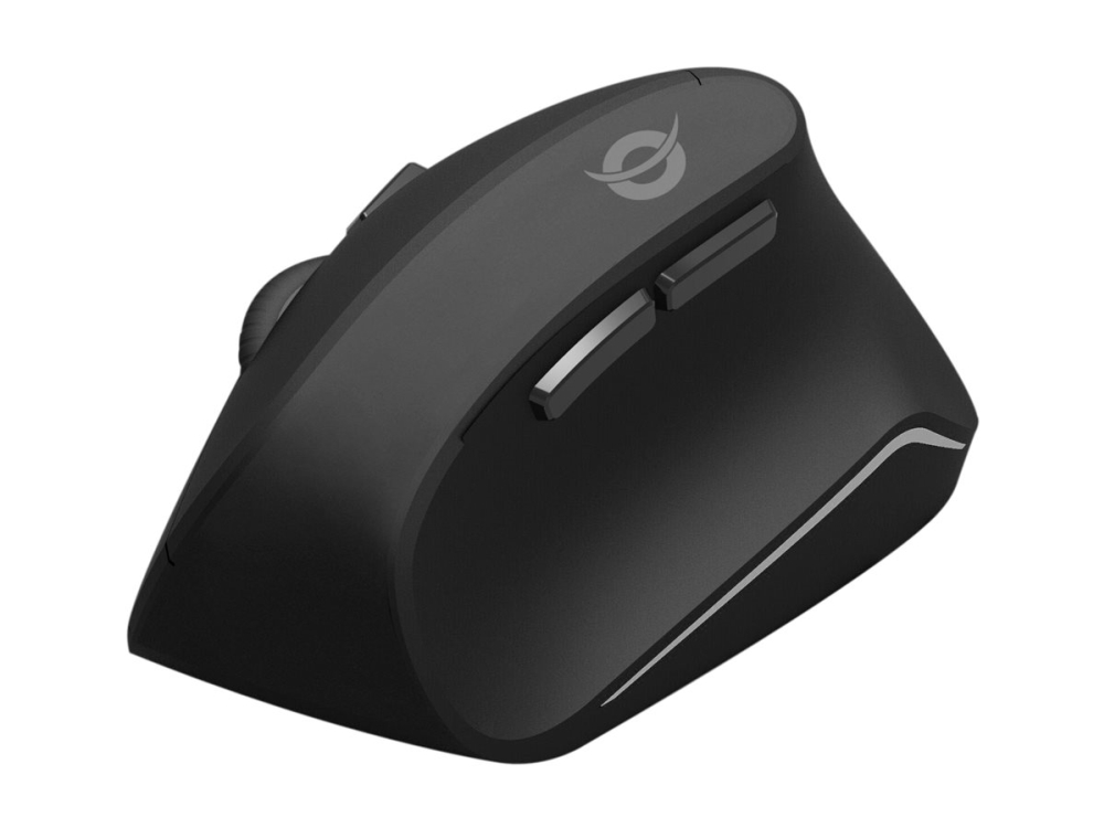 Conceptronic Ergo Kabelloses Set Aus Ergonomischer Tastatur Und Vertikaler Maus, Englisch, Volle Größe (100%), Kabellos, Rf Wireless, Qwerty, Schwarz