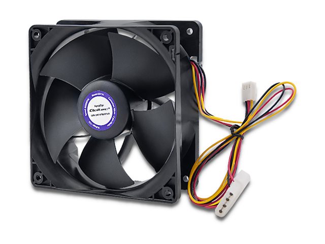 Qoltec Forcefan - Einsatz Mit Lüfter - 6000 Rpm, 12 V - 120 Mm - Schwarz