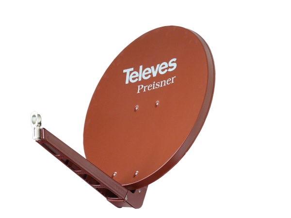 Televes S85qsd-Z, 10,7 - 12,75 Ghz, 39,5 Dbi, Rot, Aluminium, 850 Mm, 950 Mm