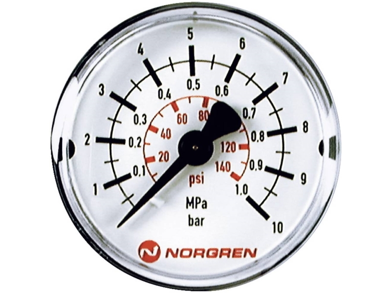 Imi Norgren Manometer 18-015-891 Tilslutning (Manometer): Baksida 0 Til 6 Bar Udvendigt Gevind R1/8 1 Stk