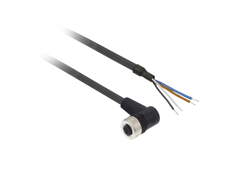 Følerkabel PUR M12 4-pin hun vinklet 10 meter XZCP1241L10