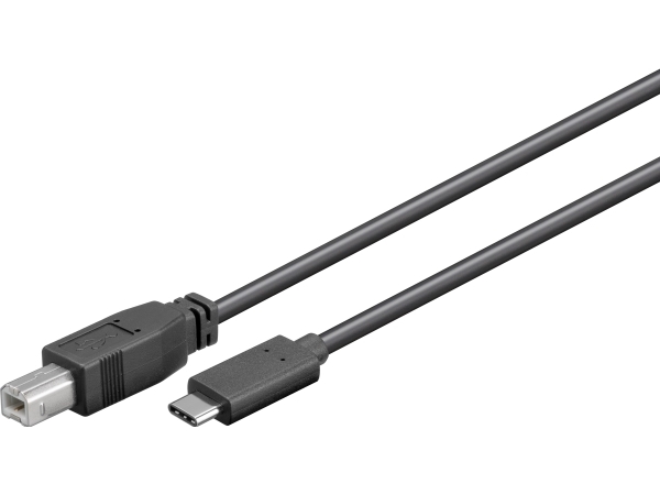 Wentronic Goobay - Usb-Kabel - Usb Type B (M) Bis Usb-C (M) - Usb2.0 - 1,0M - Schwarz (67985)