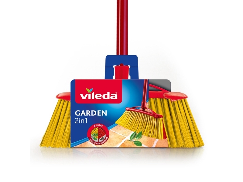 Vileda 4023103105140, Udendørs, Rød, Gul, Hårdt børstehår, 1 stk