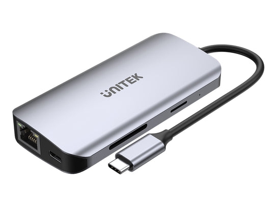 Usb Hub Unitek Aktiver Hub Usb-C 5Gbps, 2X Hdmi 4K, Kartenleser, Rj-45, Pd 100W