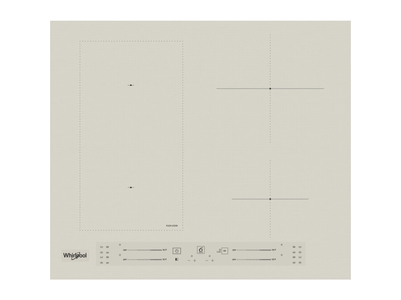 Whirlpool Wls2760bfs, Champagner, Integriert, 59 Cm, Zonen-Induktionskochfeld, Glaskeramik, 4 Zone(N)