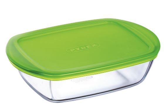 Pyrex Pyrg4crc28h, Box, Rechteckig, Grün, Transparent, Glas, 1 Stück(E)