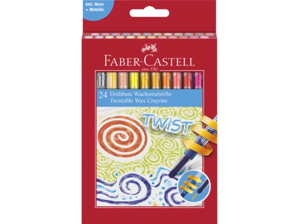 Faber-Castell 120004, 24 Stk, Flerfarvet, Flerfarvet, Voks, 3 År, 6 År