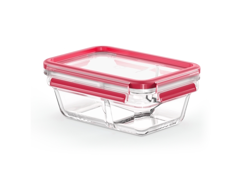 Emsa Clip & Close Glas, Box, Rechteckig, 0,8 L, Transparent, Glas, 420 °C
