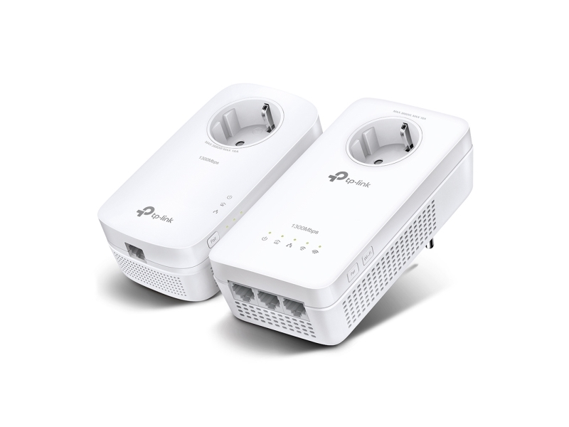 Tp-Link Tl-Wpa1300p Kit - 1300 Mbit/S - Ieee 1901,Ieee 802.3,Ieee 802.3U - Gigabit Ethernet - 10,100,1000 Mbit/S - Wi-Fi 5 (802.11Ac) - 802.11A,802.1