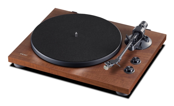 Teac Tn-280Bt-A3/B, Bæltedrevet Pladespiller, Vejledning, Valnød, Aluminium, 33,45 Rpm, 420 Mm