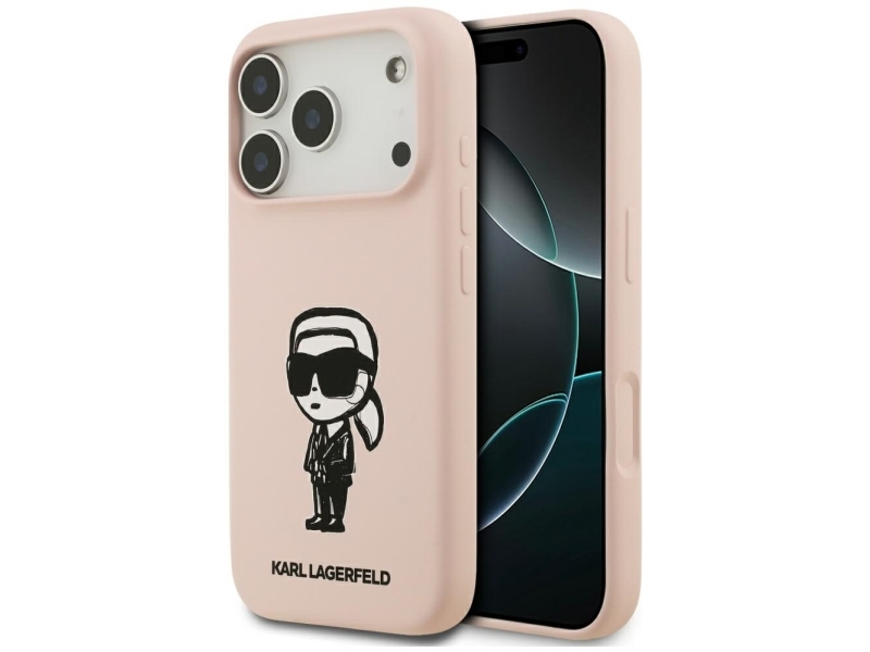 Karl Lagerfeld Etui Til Iphone 17 Pro Max Kompatibel Med Magsafe Klhmp17xskigrop (Silikone M/ Kl Sketch &Amp Logo) Pink