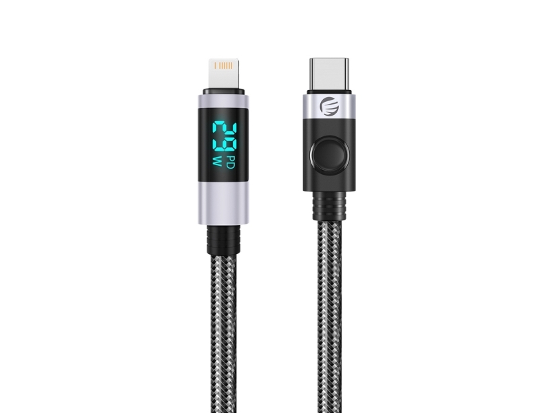 Orico Usb-Kabel Orico Ldc2l Usb-C Auf Lightning Pd 29 W Mit Led-Anzeige 480 Mb/S 2 M – Schwarz