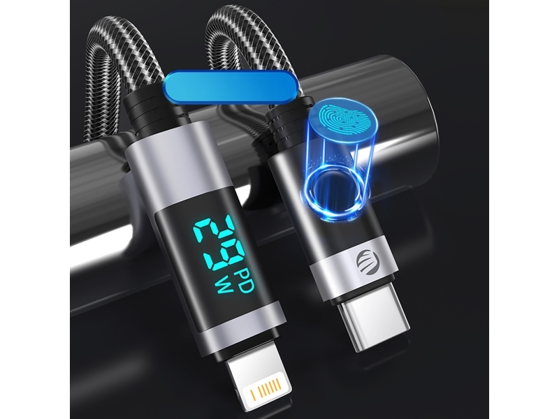 Orico Usb-Kabel Orico Ldc2l Usb-C Til Lightning Pd 29 W Med Led-Display 480 Mb/S 2 M – Sort
