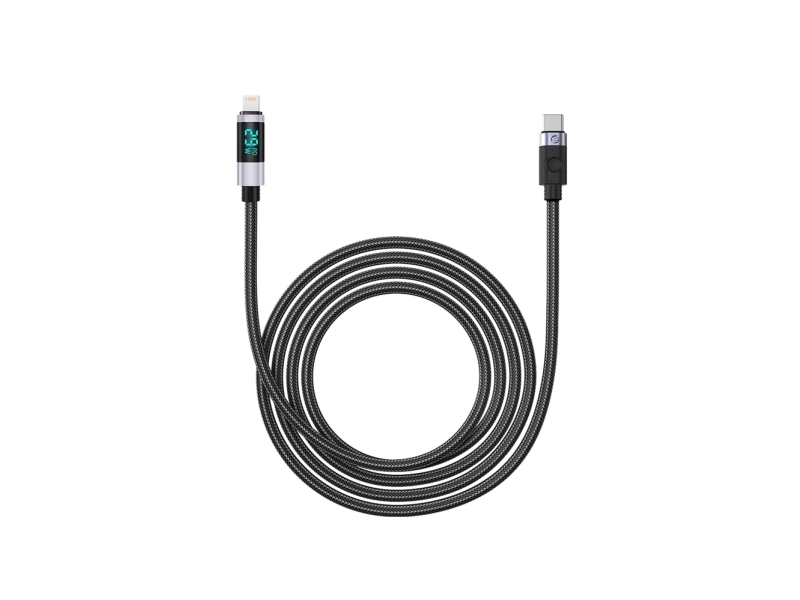 Orico Usb-Kabel Orico Ldc2l Usb-C Til Lightning Pd 29 W Med Led-Display 480 Mb/S 1,5 M – Sort