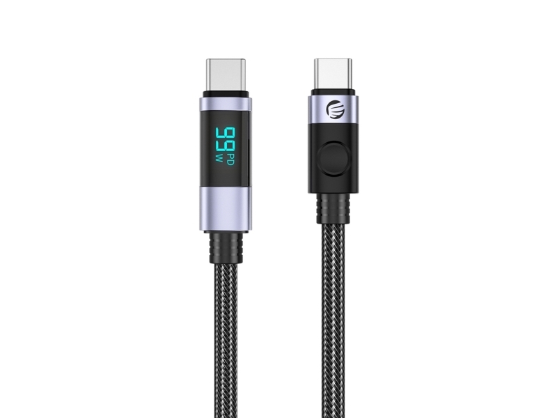 Orico Usb-Kabel Orico Ldc2c Usb-C – Usb-C Pd 100 W Mit Led-Anzeige, 480 Mb/S, 3 M – Schwarz