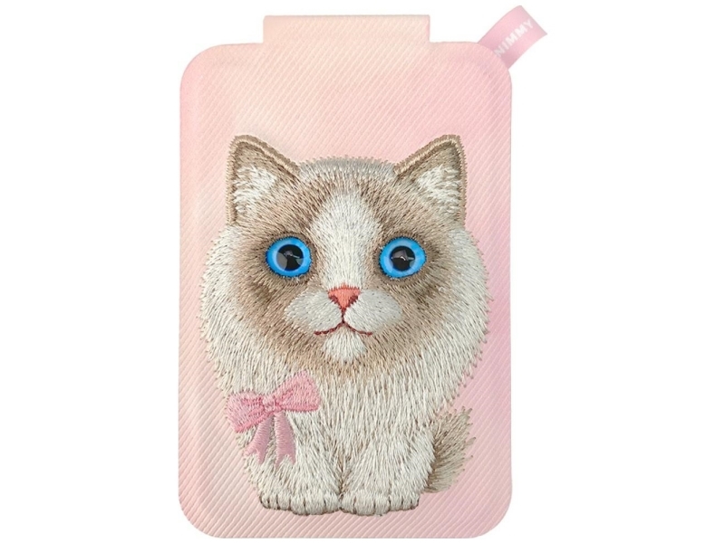 Nimmy Magnetisk Tegnebogsstativ Til Telefon New Big-Eye Cute Pets 2.0 Kat Rosa