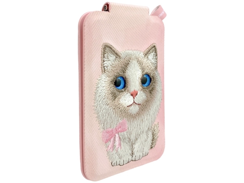 Nimmy Magnetisk Tegnebogsstativ Til Telefon New Big-Eye Cute Pets 2.0 Kat Rosa