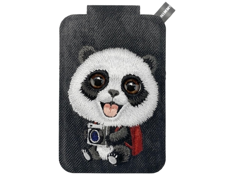 Nimmy Magnetisk Tegnebog Og Telefonstativ New Big-Eye Cute Pets 2.0 Panda Sort