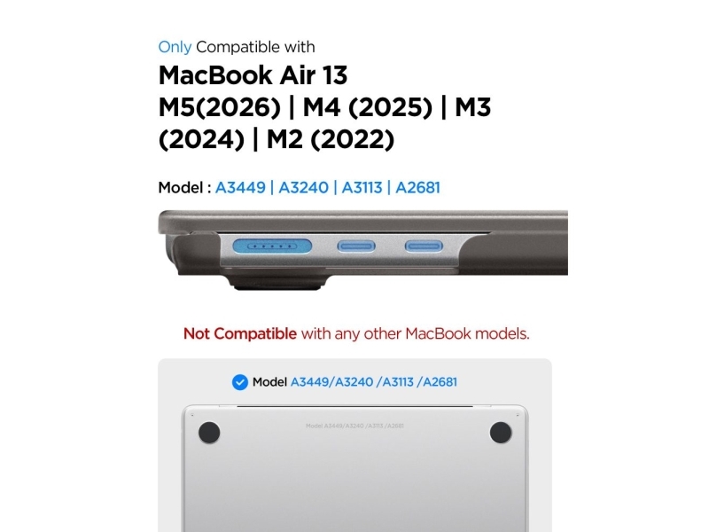 Spigen Air Skin, Hylde Etui, 33 Cm (13")