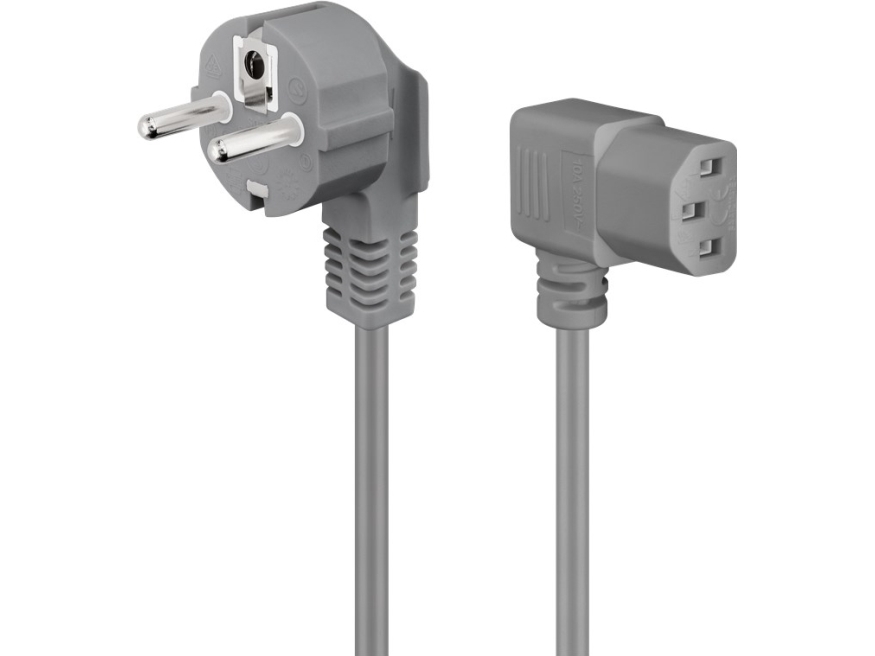 Goobay 50079, 2 M, Netzstecker Typ F, Iec C13, H05vv-F3g, 250 V