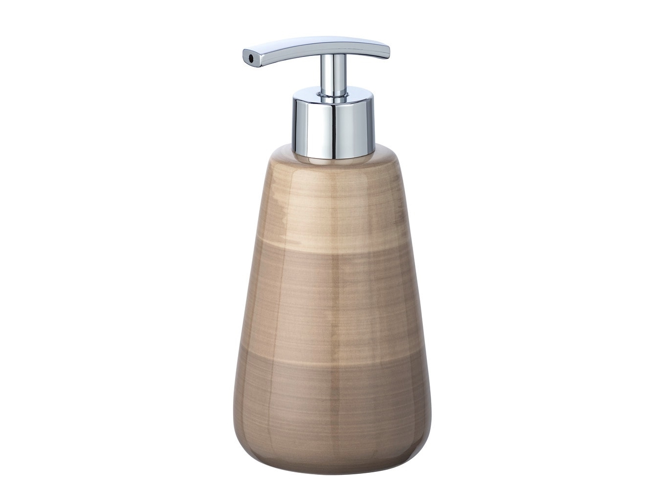 Wenko Seifenspender Pottery Sand Hochwertige Keramik 360 Ml, Tisch/Bank, 0,36 L, Keramik, Sand, Badezimmer, 80 Mm