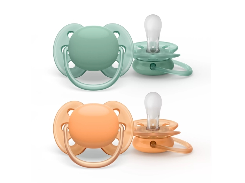 Philips AVENT ultra soft SCF091/03 sut, Ultrablød sut, Ortodontisk, Silikone, Dreng/Pige, Tåler opvaskemaskine