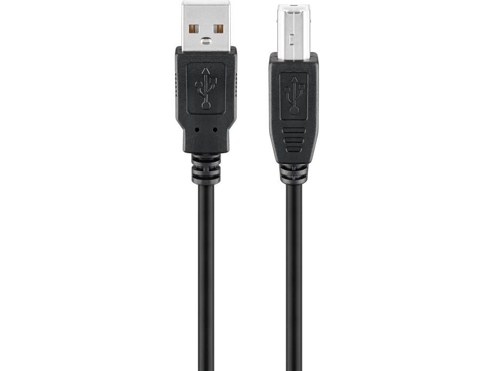 USB 2.0-forbindelseskabel, 3 m, stik type A – stik type B (CO 77023)