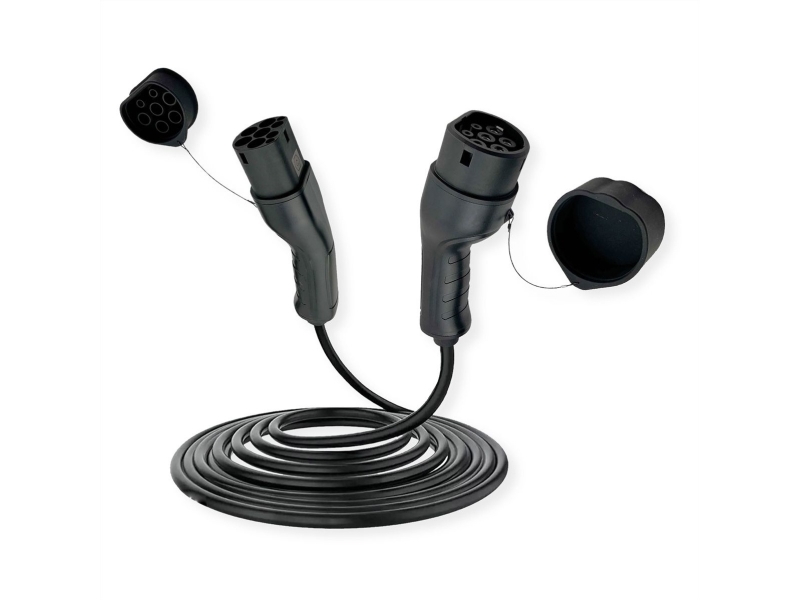 Roline 19080025, Schwarz, Typ 2, Typ 2, Gerade, Gerade, Ip54, Ip65