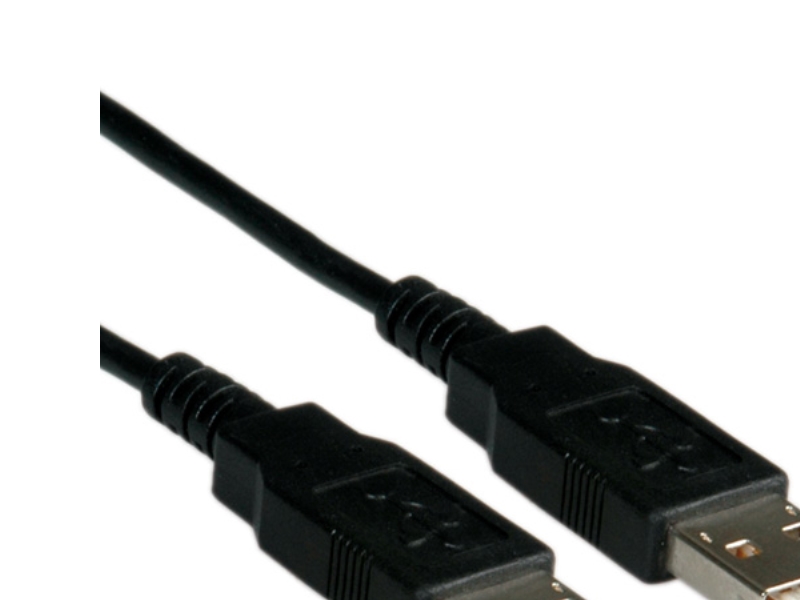 Roline Usb 2.0 Kabel, Typ A-A 0,8M, 0,8 M, Usb A, Usb A, Usb 2.0, Männlich/Männlich, Schwarz