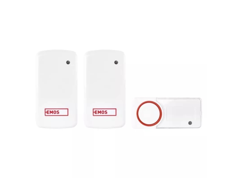 Emos P5750.2R, Rot, Weiß, 110 Db, Haus, Büro, Ip44, 2 Stück(E), 1 Stück(E)