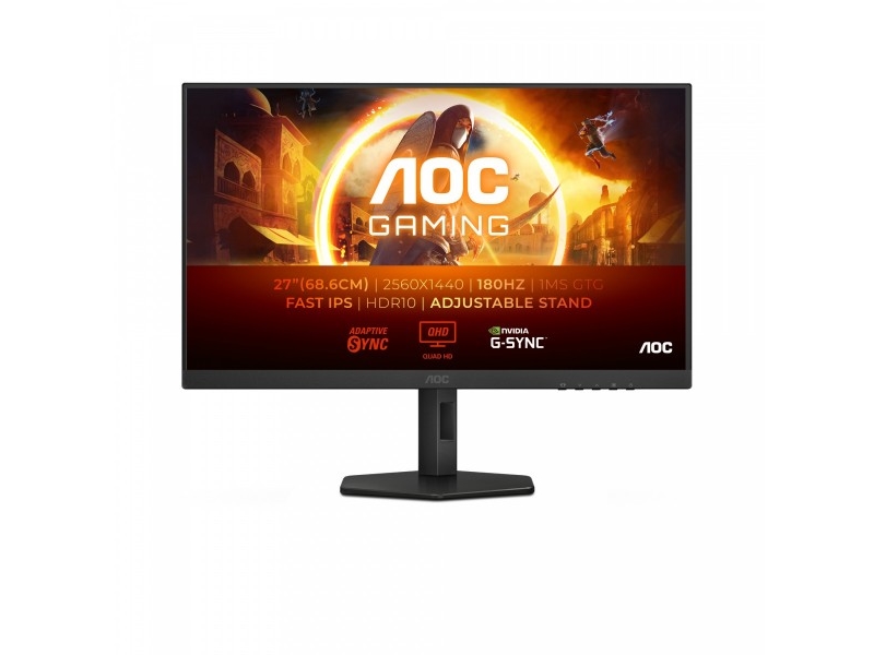 Aoc G4 Q27g4xf, 68,6 Cm (27"), 2560 X 1440 Pixel, Quad Hd, Led, 1 Ms, Sort, Grå