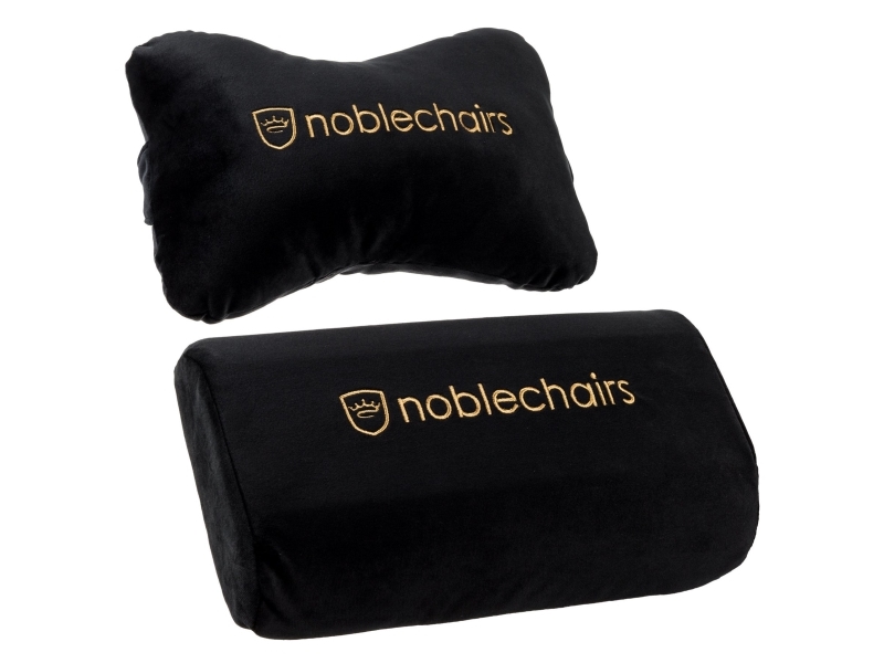 noblechairs Cushion set, Sort, Guld, 2 stk