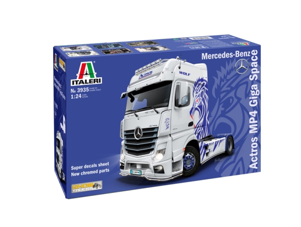 Italeri Mercedes-Benz Actros Mp4 Giga Space, Lkw-/Anhänger-Modell, Montagesatz, 1:24, Mercedes-Benz Actros Mp4 Giga Space, Unisex, Kunststoff