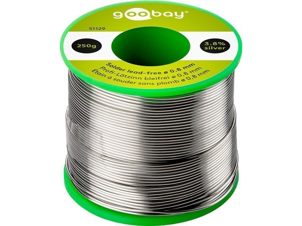 Solder lead-free, Ã¸ 0.8 mm, 250 g reel