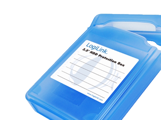 LogiLink 3.5 HDD Protection Box for 1 HDD - Beskyttende etui til harddisk - blå