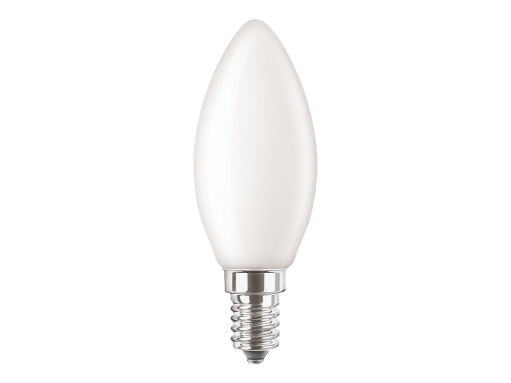 Philips CorePro - LED-filament-lyspære - form: B35 - matteret finish - E14 - 4.3 W (tilsvarende 40 W) - klasse F - varmt hvidt lys - 2700 K
