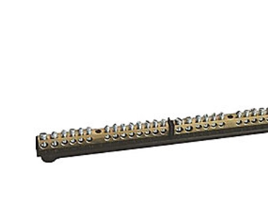 Jord/Nul skinne for gruppetavle 2 x (2 x 16 mm² + 12 x 10 mm²)