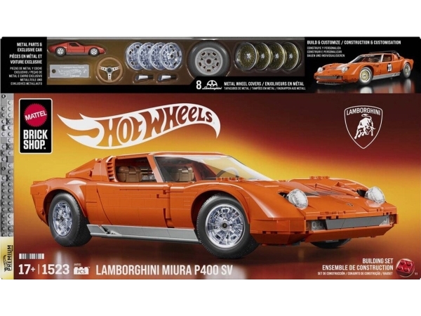 Mattel Mattel Brick Shop Hot Wheels Lamborghini ‘71 Miura P400 Sv Konstruktorius (Jhf61)