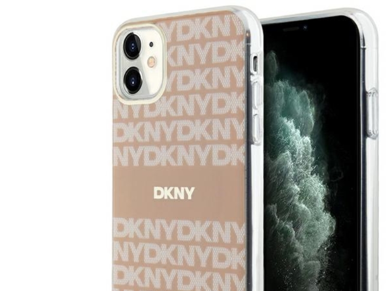 Dkny Dkhmn61hrhsep Apple Iphone 11 Xr 6,1 Zoll, Rosa, Hartschalenhülle Iml Mono &Amp Stripe Magsafe