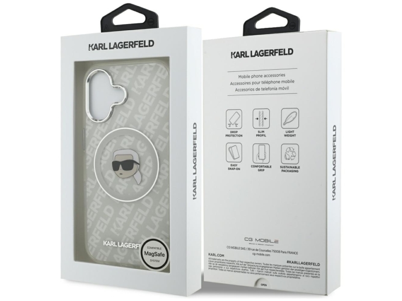 Karl Lagerfeld Iml Karl Head Logo Magsafe Iphone 17 Case - Gray
