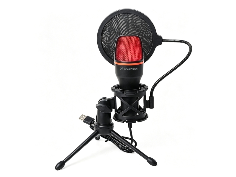 Wozinsky Studio Gaming Usb Computer Microphone With Rgb Stand - Black