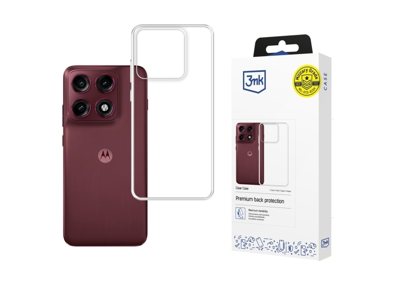 3Mk Clear Case For Motorola Edge 70 Pro - Transparent