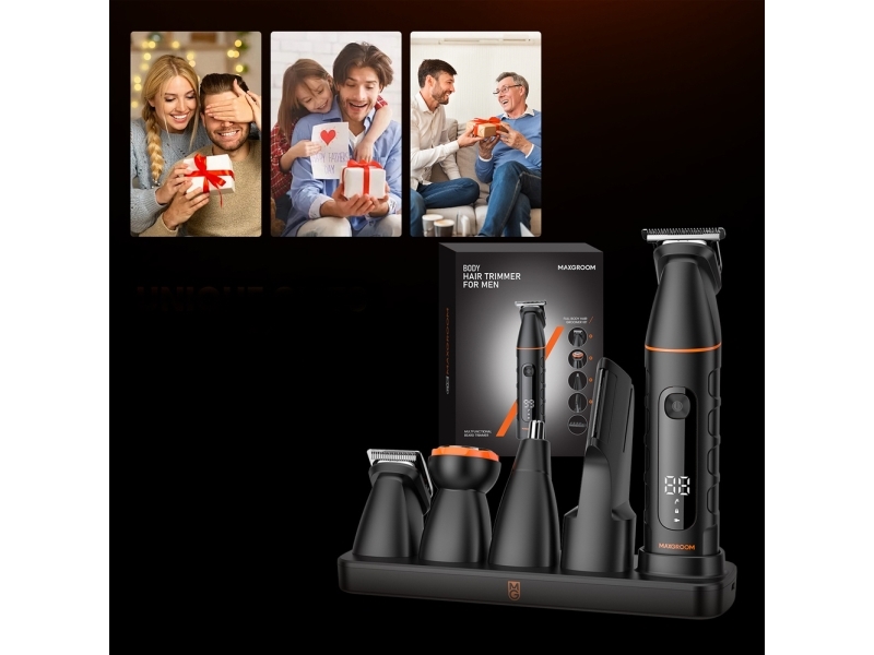 Maxgroom Lk-892 Multifunctional Trimmer With Replaceable Tips - Black