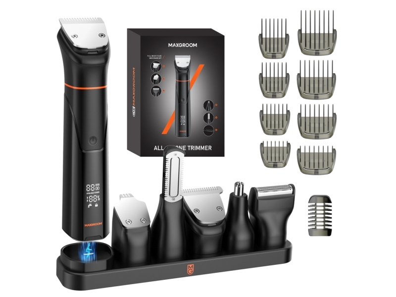 Maxgroom Jk-666 6-In-1 Trimmer For Beard, Hair, Body, Nose And Ears Ipx6 - Black